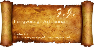 Fenyvessy Julianna névjegykártya