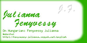 julianna fenyvessy business card